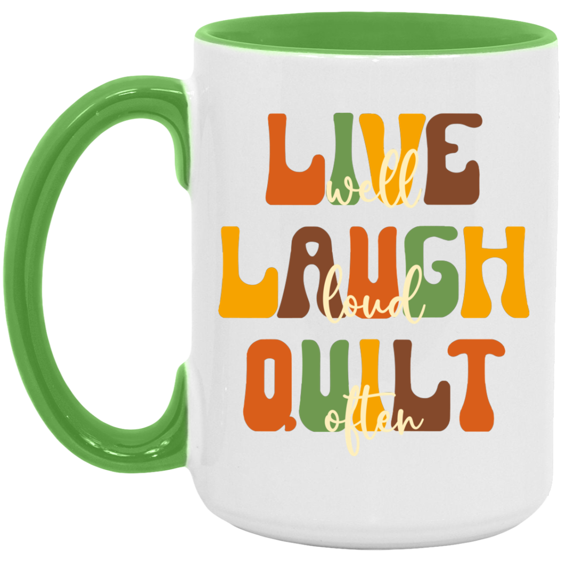 Live Well Quilt Often Mugs