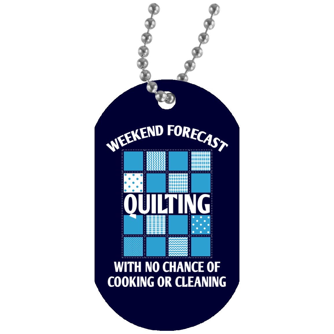 Weekend Forecast Quilting Dog Tag Pendant