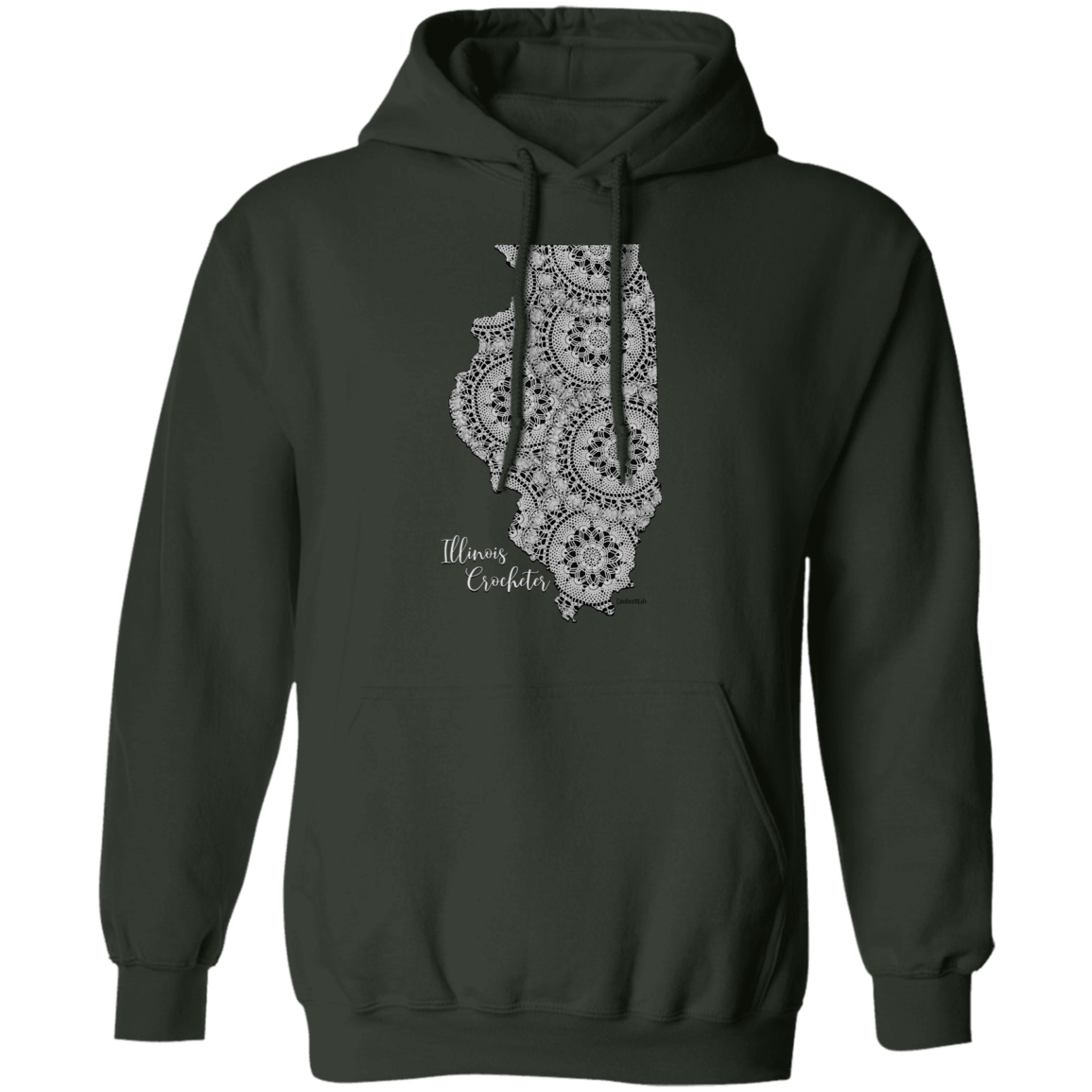 Illinois Crocheter Pullover Hoodie