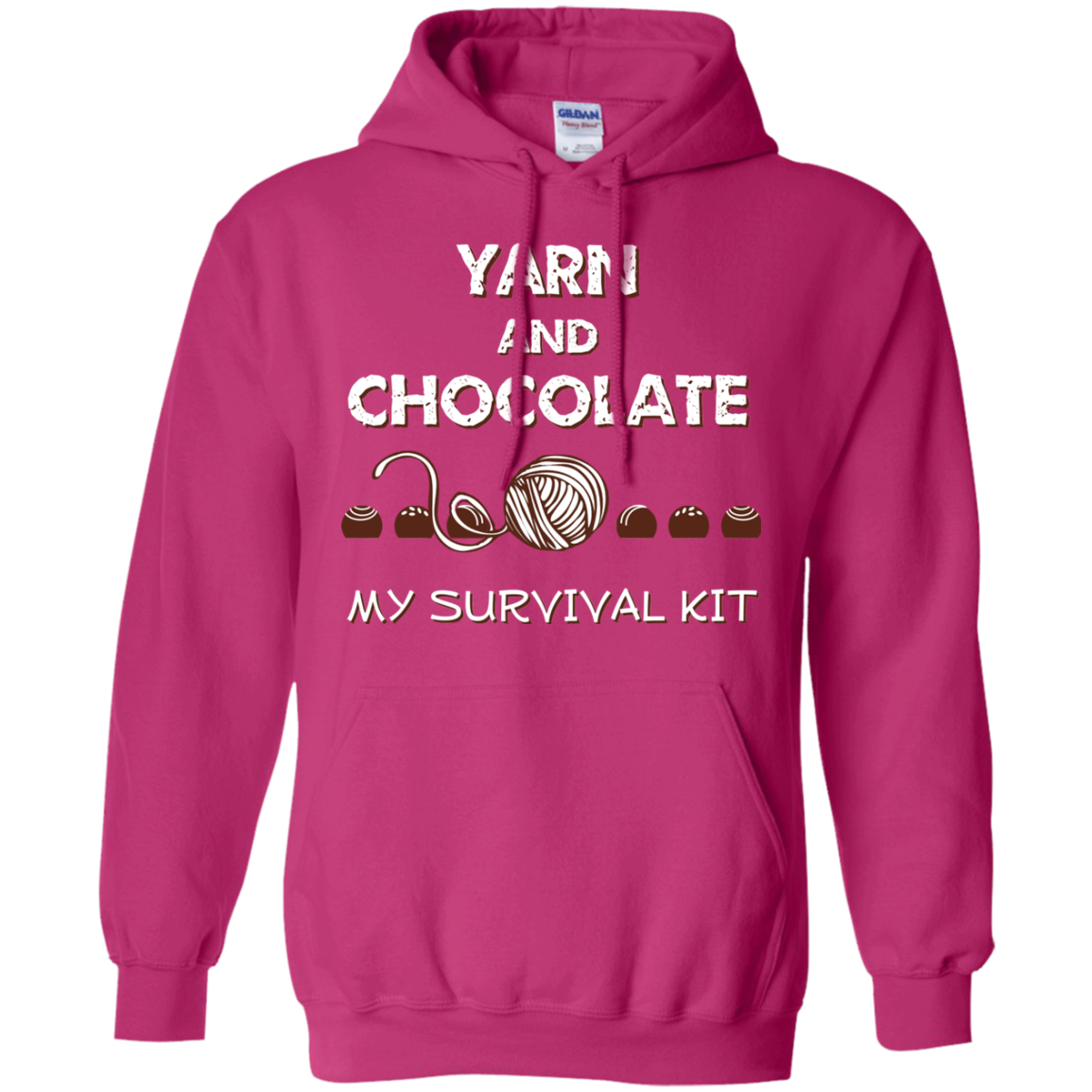 Yarn and Chocolate Pullover Hoodie
