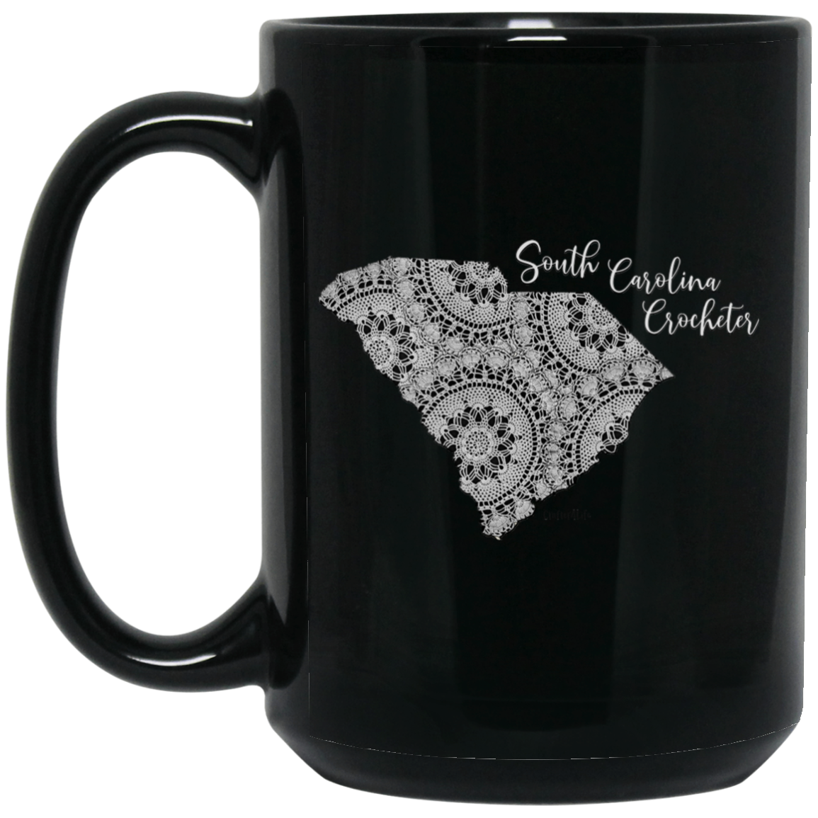 South Carolina Crocheter Black Mugs