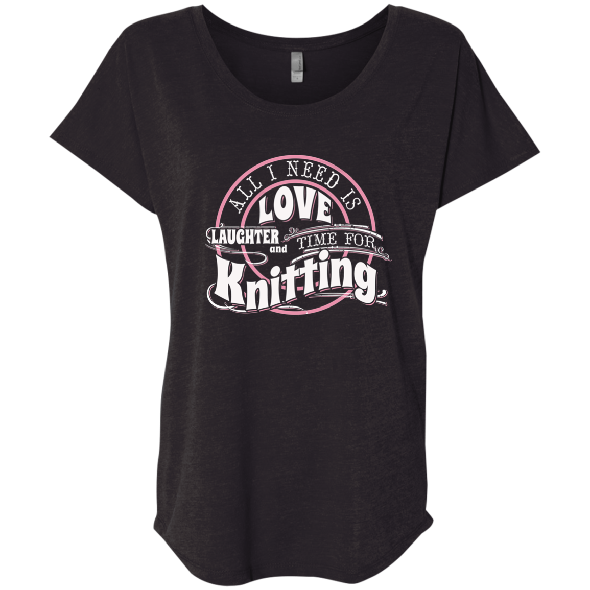 Time for Knitting Ladies Triblend Dolman Sleeve
