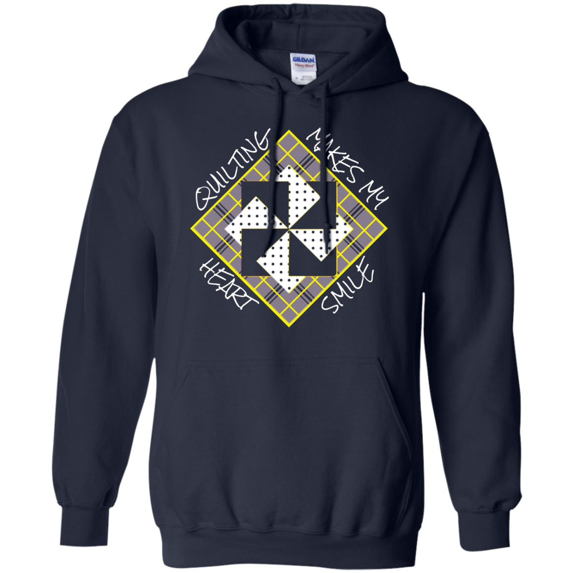 Quilting Makes My Heart Smile Pullover Hoodie