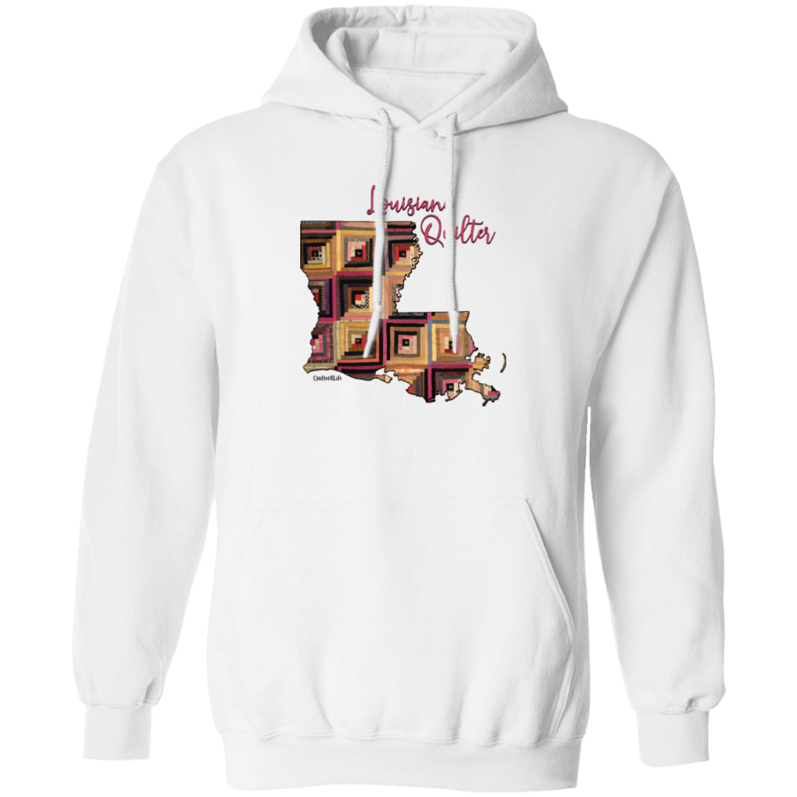 Louisiana Quilter Pullover Hoodie, Gift for Quilting Friends and Family