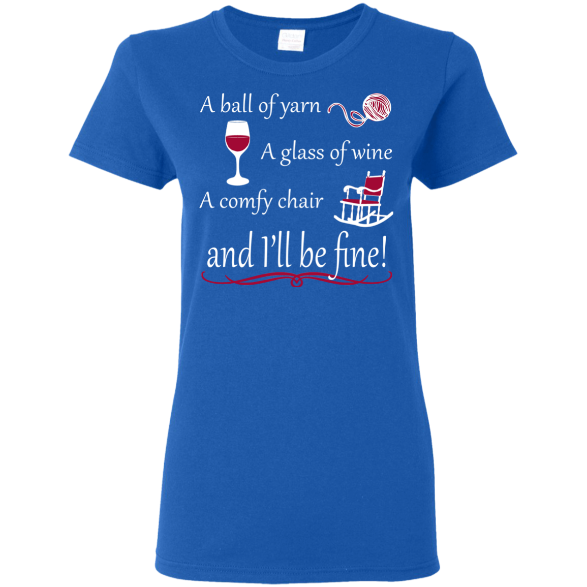 I'll be Fine Ladies Cotton T-Shirt