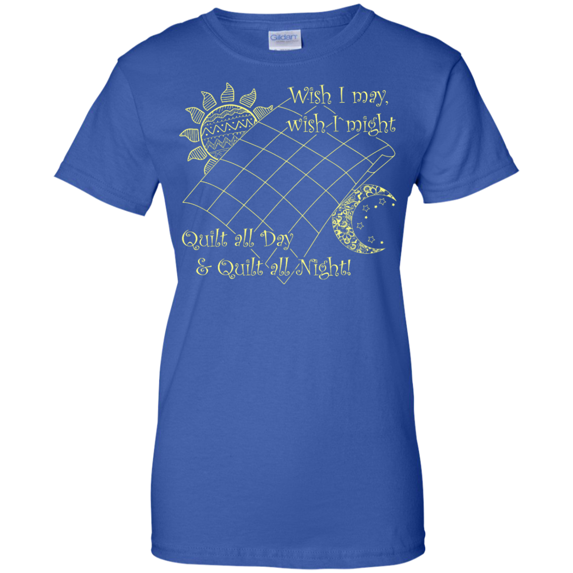 Wish I May Quilt Ladies Custom 100% Cotton T-Shirt - Crafter4Life - 11