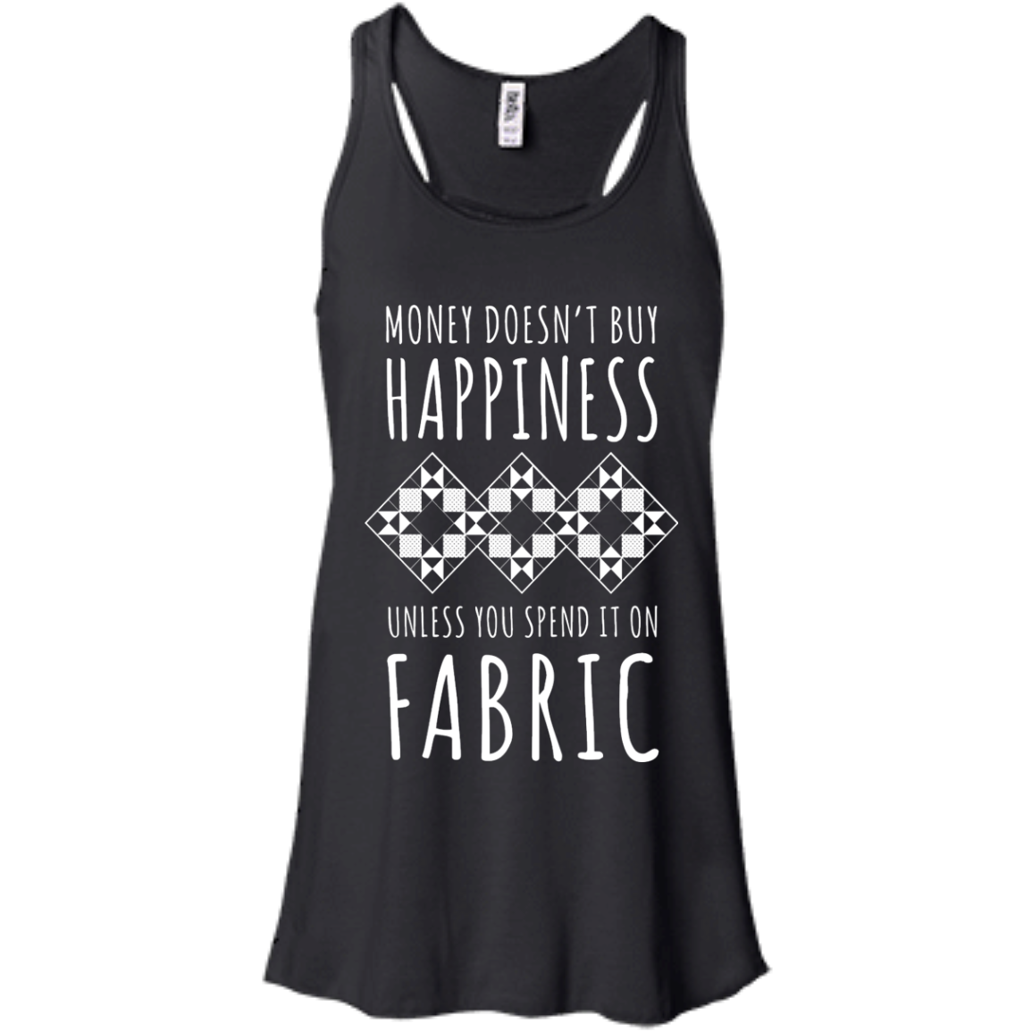Money Doesn't Buy Happiness (Fabric) Flowy Racerback Tank