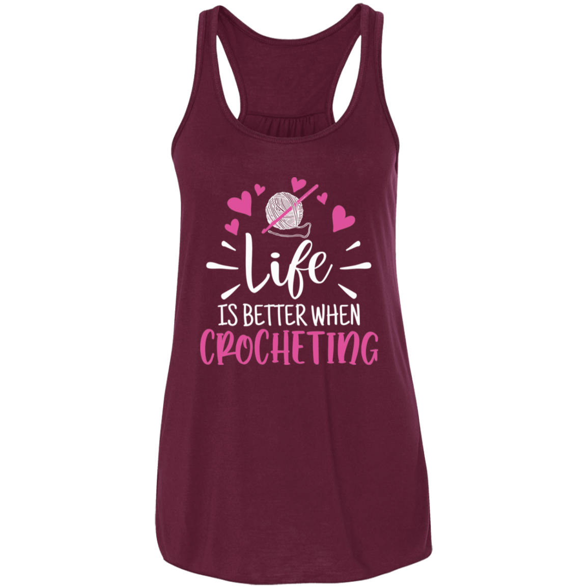 Life is Better when Crocheting Flowy Racerback Tank