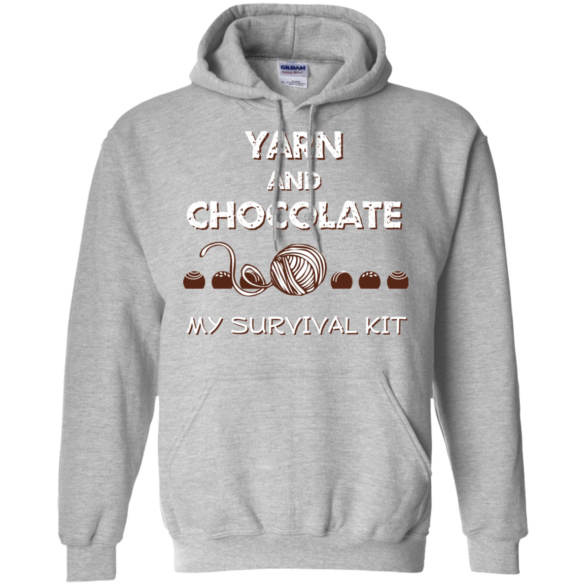 Yarn and Chocolate Pullover Hoodie