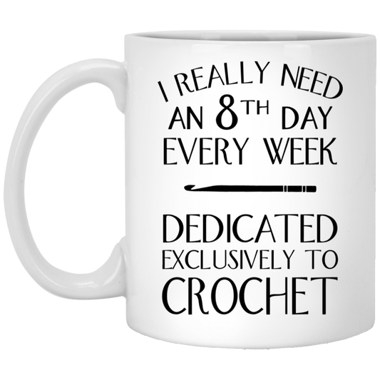 8th Day Crochet Mugs