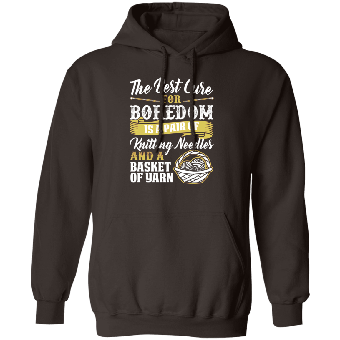 Cure For Boredom - Knitting - gold Hoodie