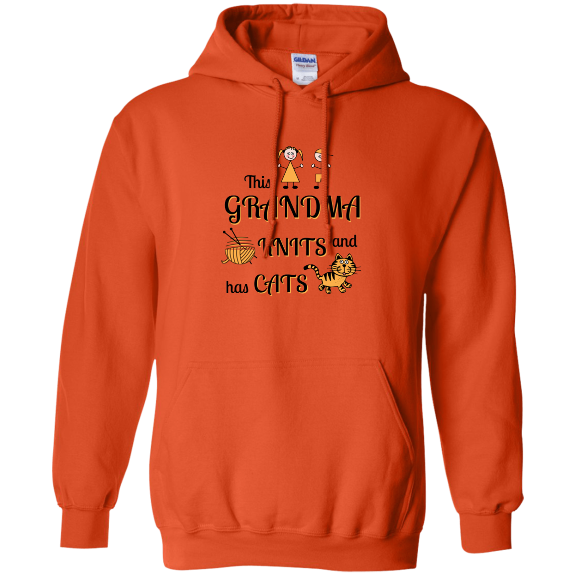 Grandma-Knit-Cats Pullover Hoodie