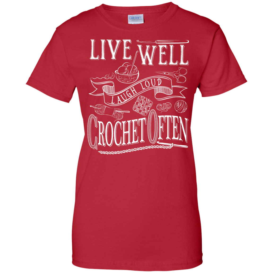 Crochet Often Ladies Custom 100% Cotton T-Shirt - Crafter4Life - 13