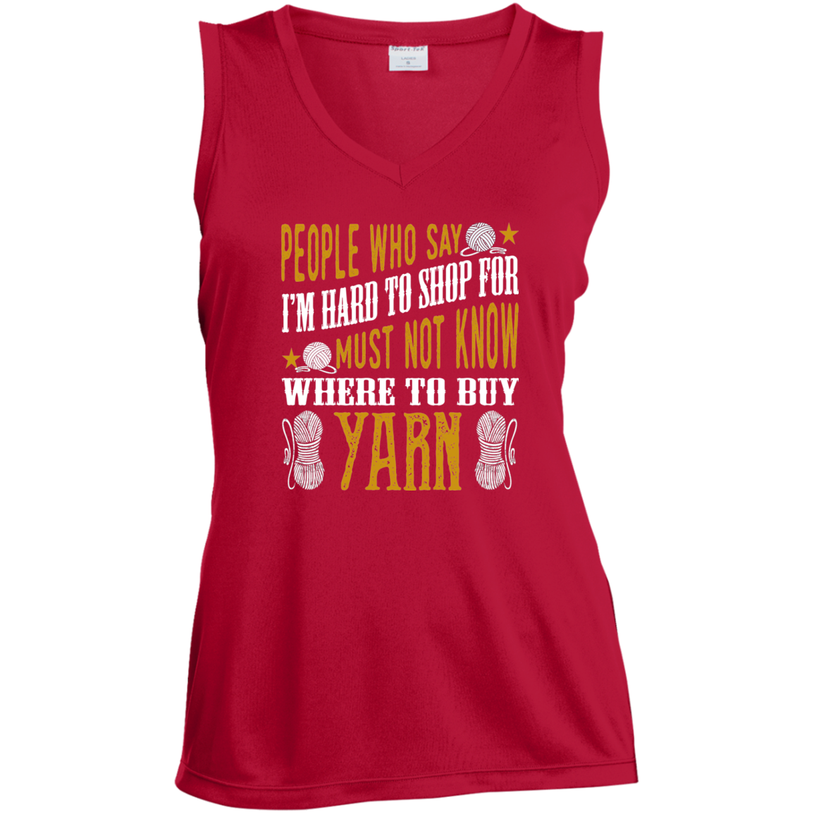 Where to Buy Yarn Ladies' Sleeveless Moisture Absorbing V-Neck