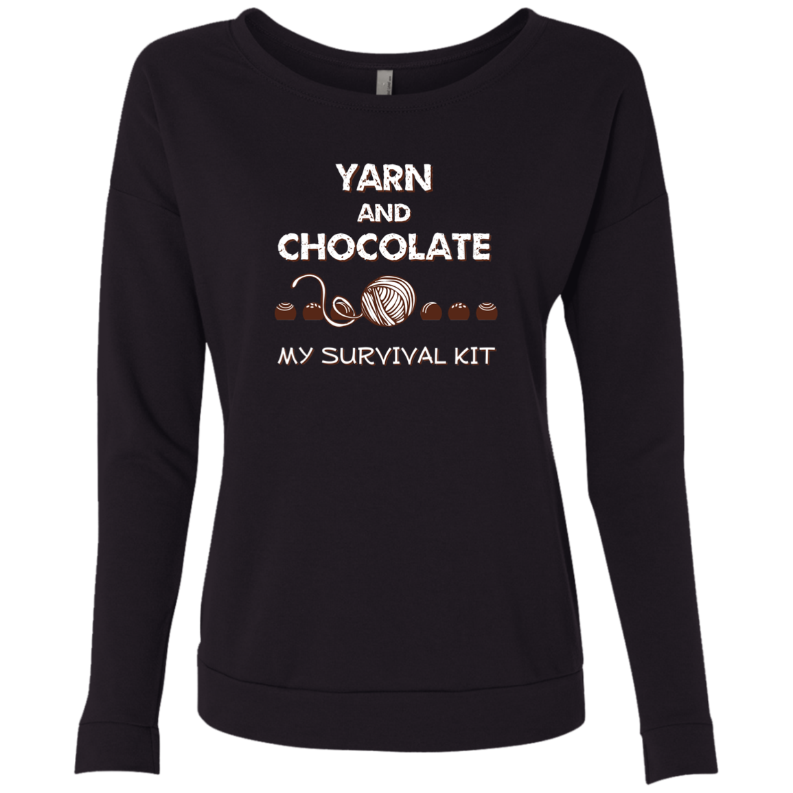 Yarn and Chocolate Ladies Long Sleeve Shirts