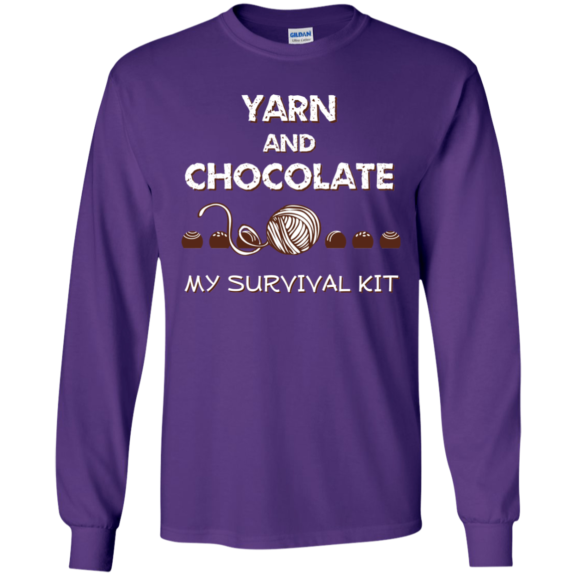 Yarn and Chocolate LS Ultra Cotton T-Shirt
