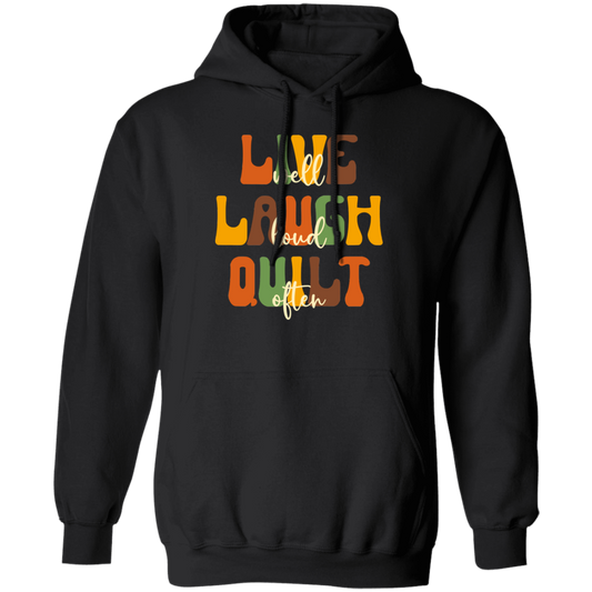 Live Well Quilt Often Hoodie