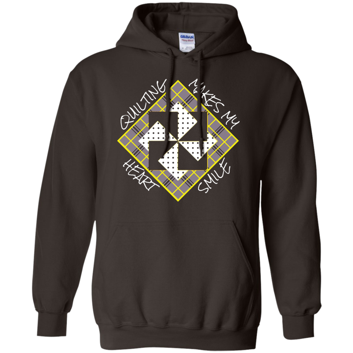 Quilting Makes My Heart Smile Pullover Hoodie