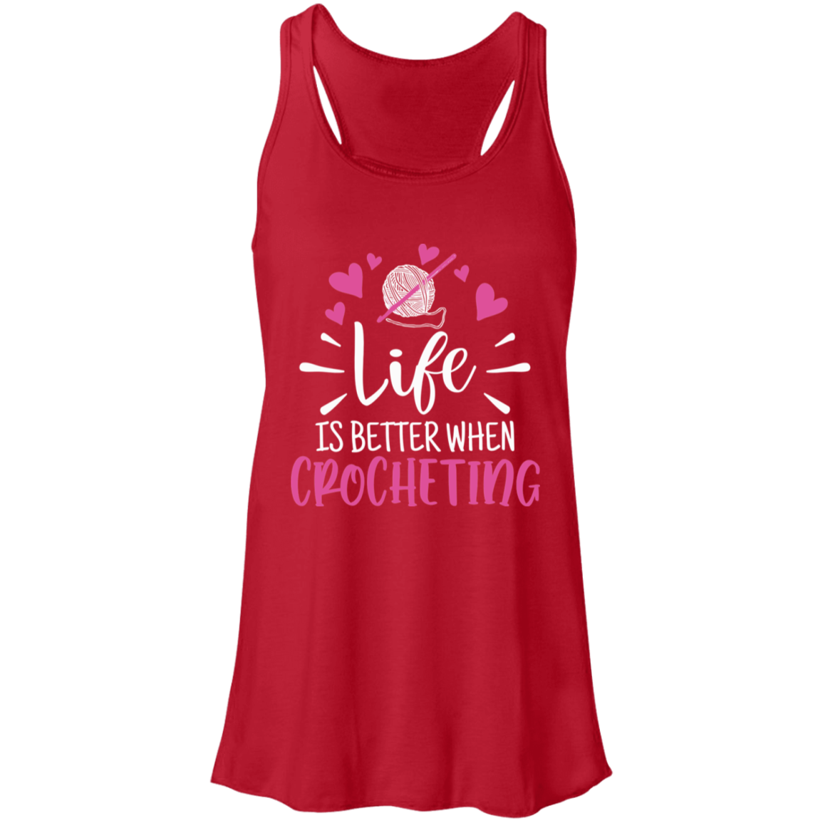 Life is Better when Crocheting Flowy Racerback Tank