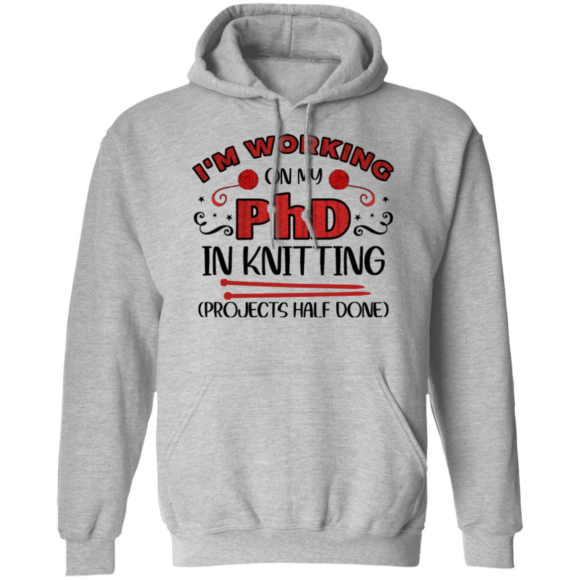 PhD in Knitting Pullover Hoodie