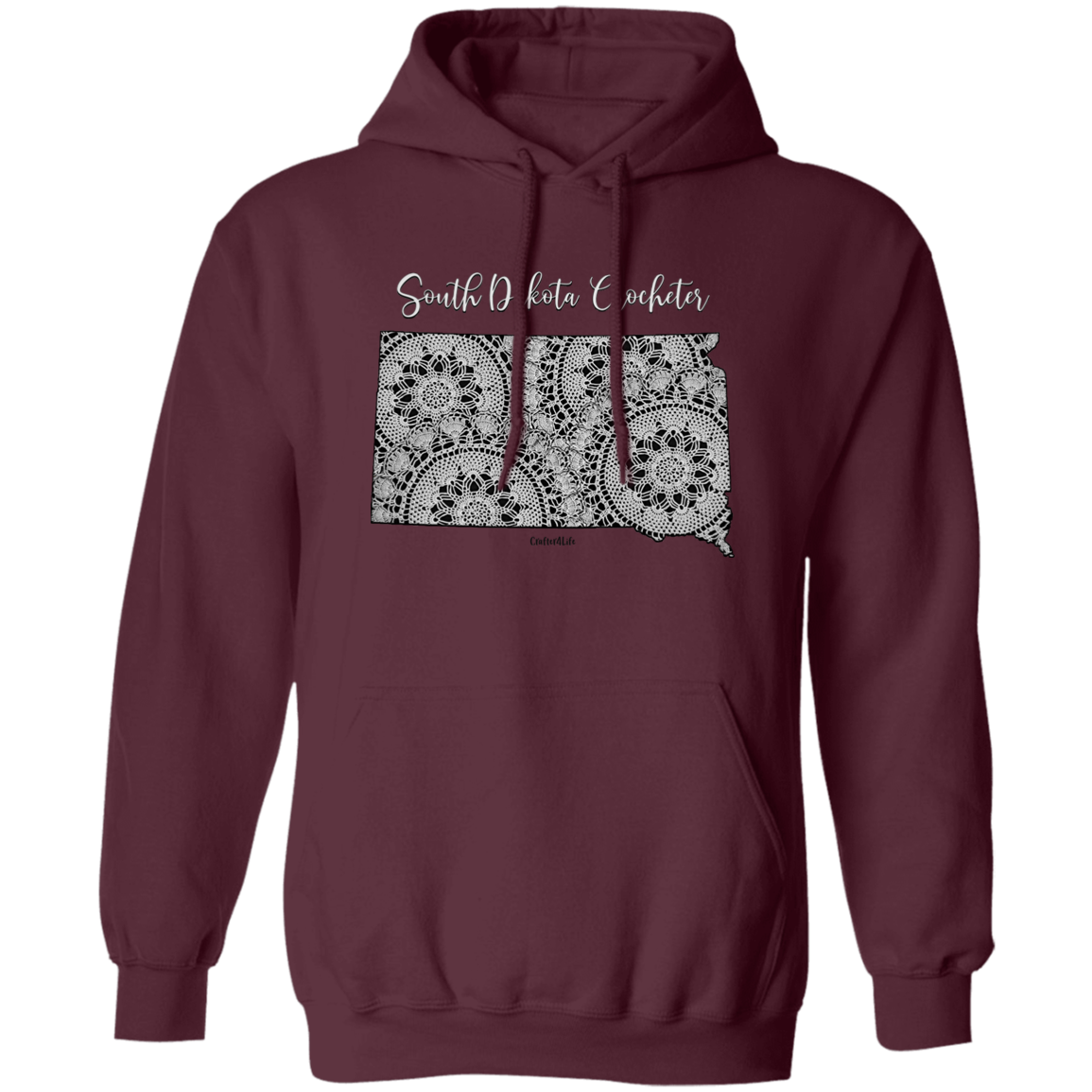 South Dakota Crocheter Pullover Hoodie