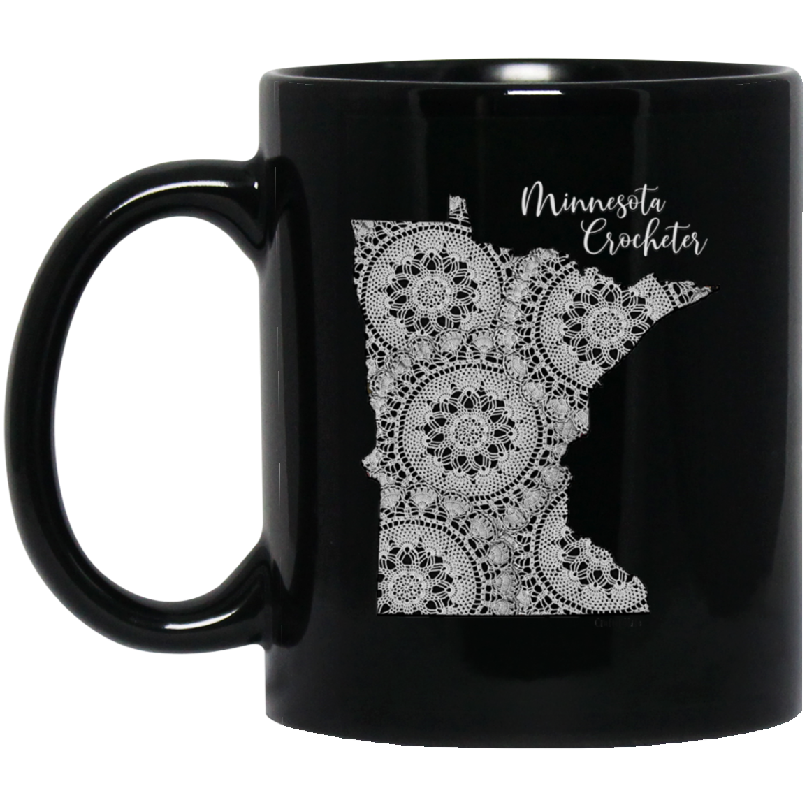 Minnesota Crocheter Black Mugs