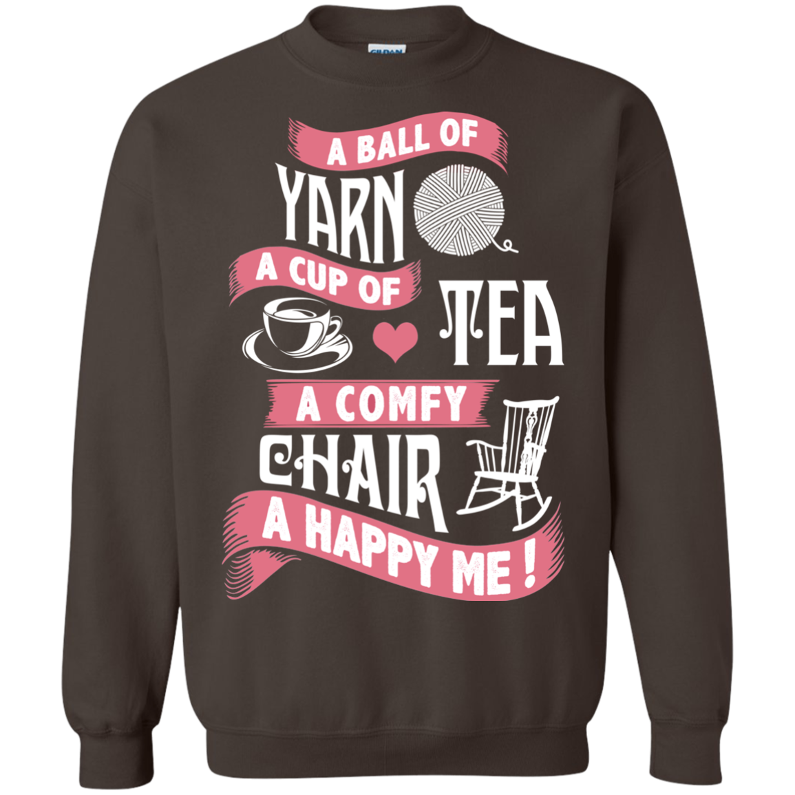 Yarn-Tea-Chair Crewneck Pullover Sweatshirt