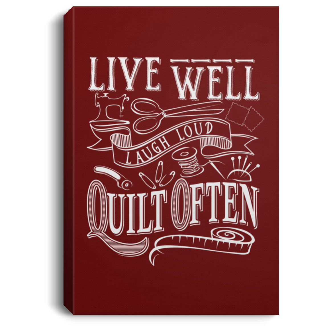 Live Well, Quilt Often Canvas Wall Art