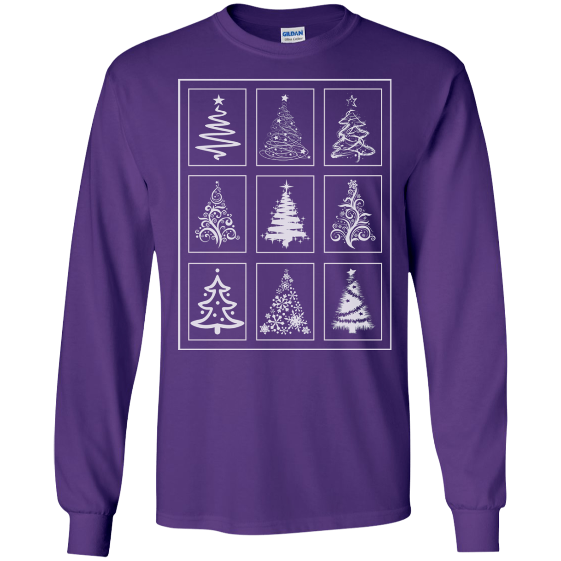 Christmas Tree Quilt LS Ultra Cotton T-Shirt