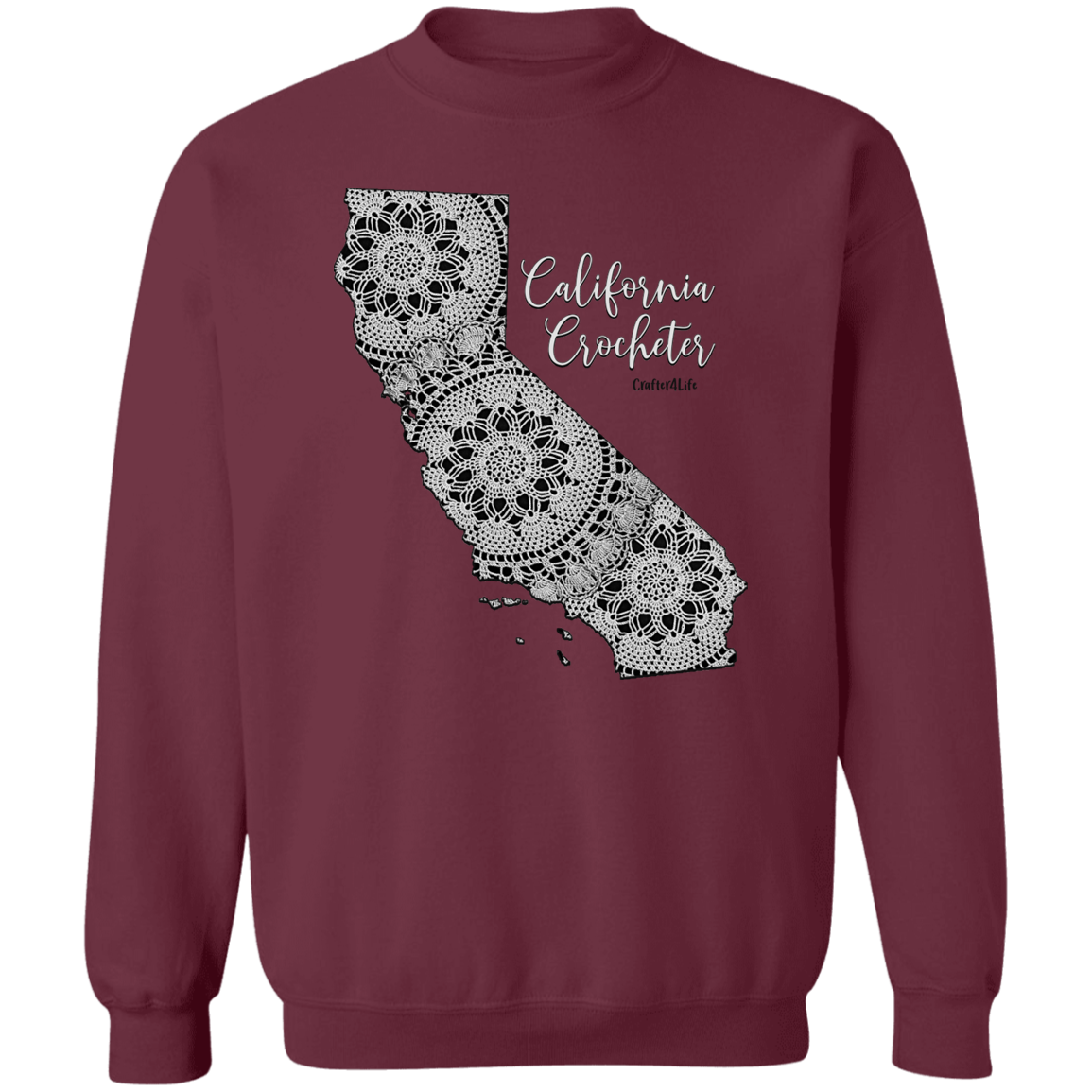 California Crocheter Crewneck Pullover Sweatshirt