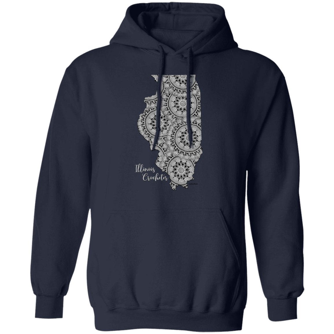 Illinois Crocheter Pullover Hoodie