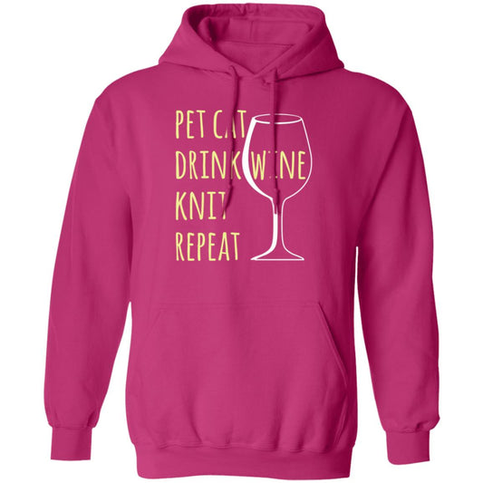 Pet Cat-Drink Wine-Knit Hoodie