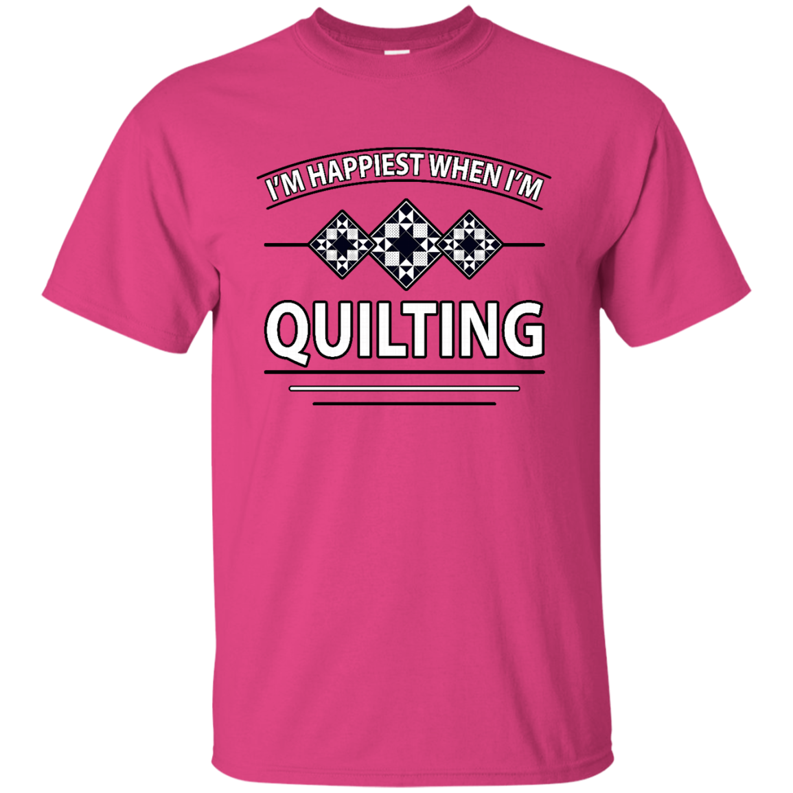 I'm Happiest When I'm Quilting Ultra Cotton T-Shirt