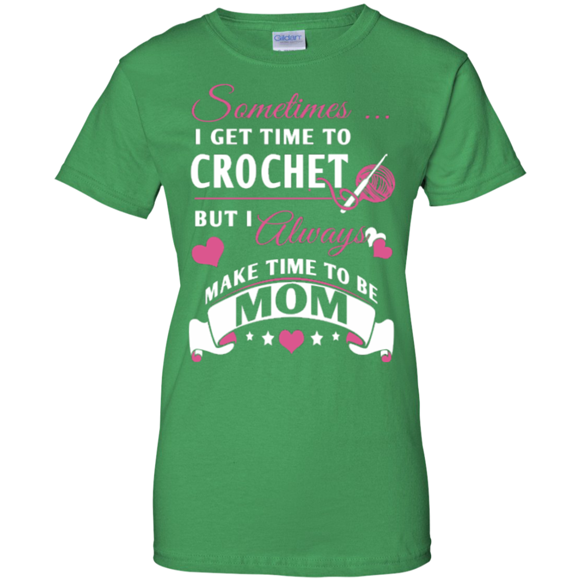 Crochet Mom Ladies Custom 100% Cotton T-Shirt - Crafter4Life - 1
