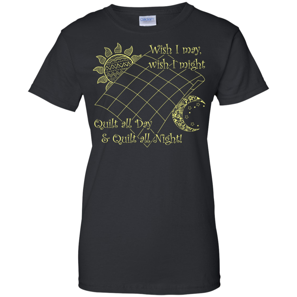 Wish I May Quilt Ladies Custom 100% Cotton T-Shirt - Crafter4Life - 2