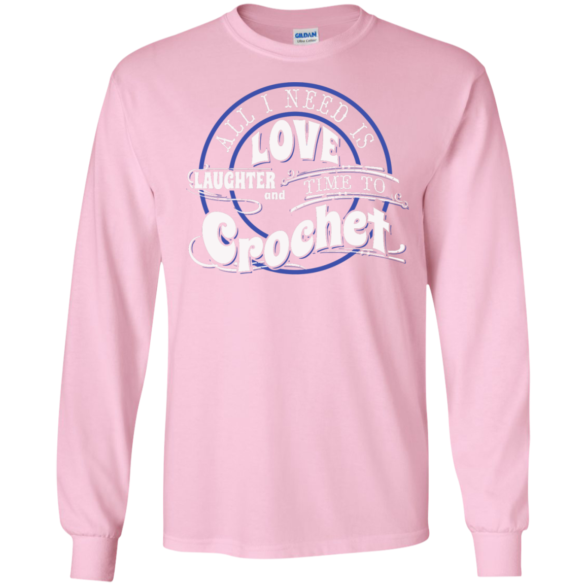 Time to Crochet Long Sleeve Ultra Cotton T-Shirt - Crafter4Life - 7