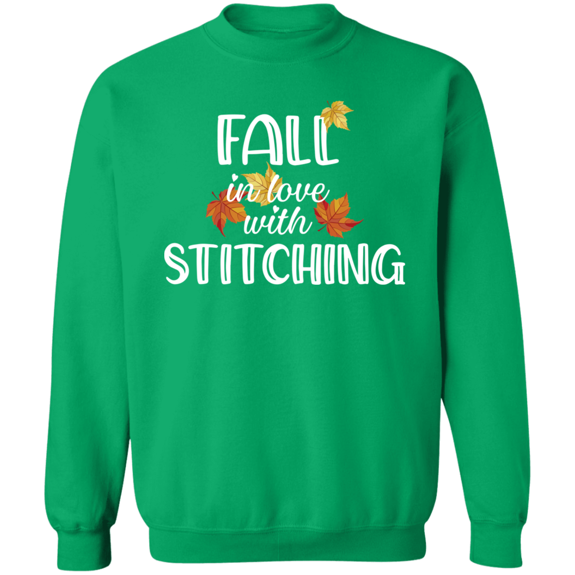 Fall in Love with Stitching Crewneck Pullover Sweatshirt