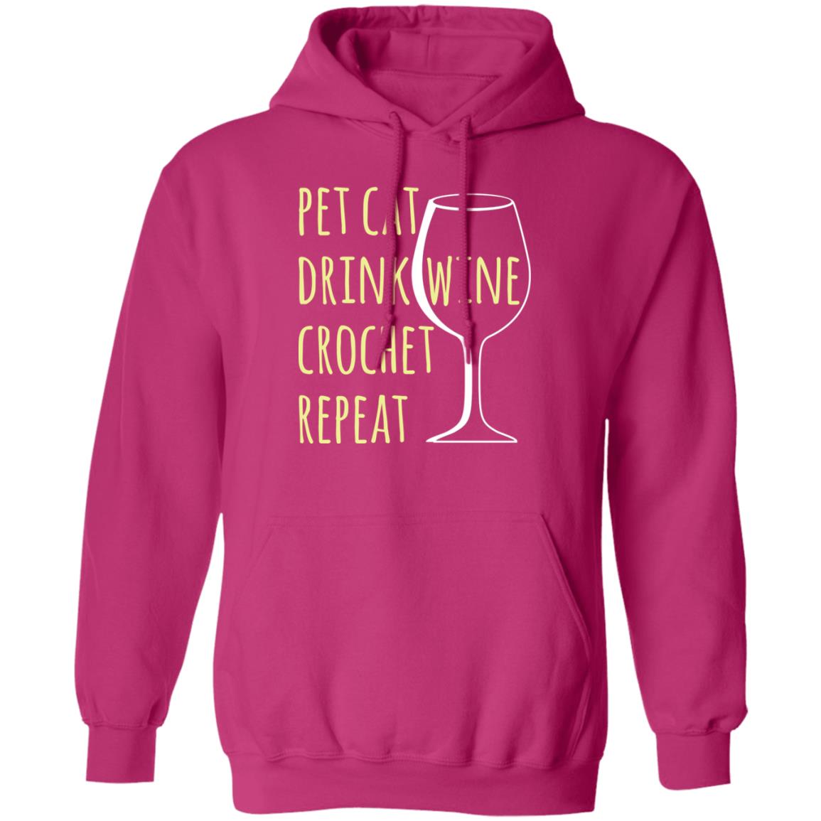 Pet Cat-Drink Wine-Crochet Hoodie