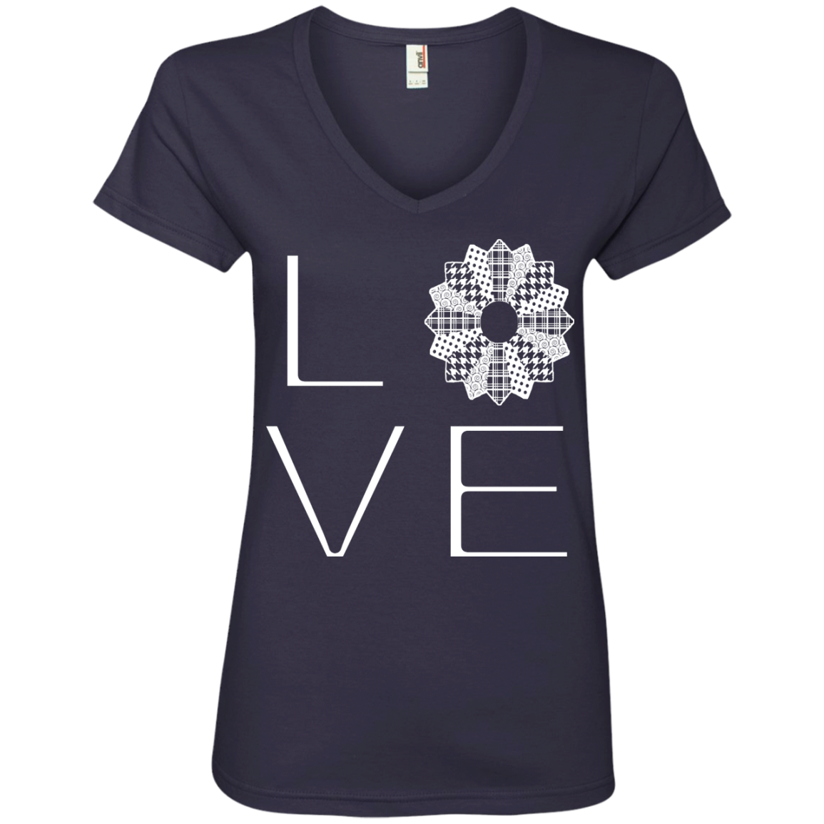 LOVE Quilting Ladies V-Neck Tee - Crafter4Life - 5