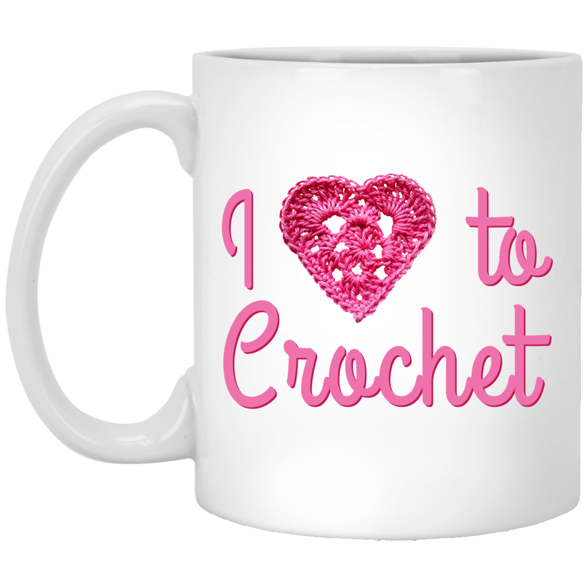 I Heart to Crochet Mugs