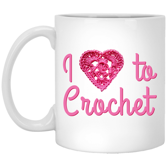 I Heart to Crochet Mugs