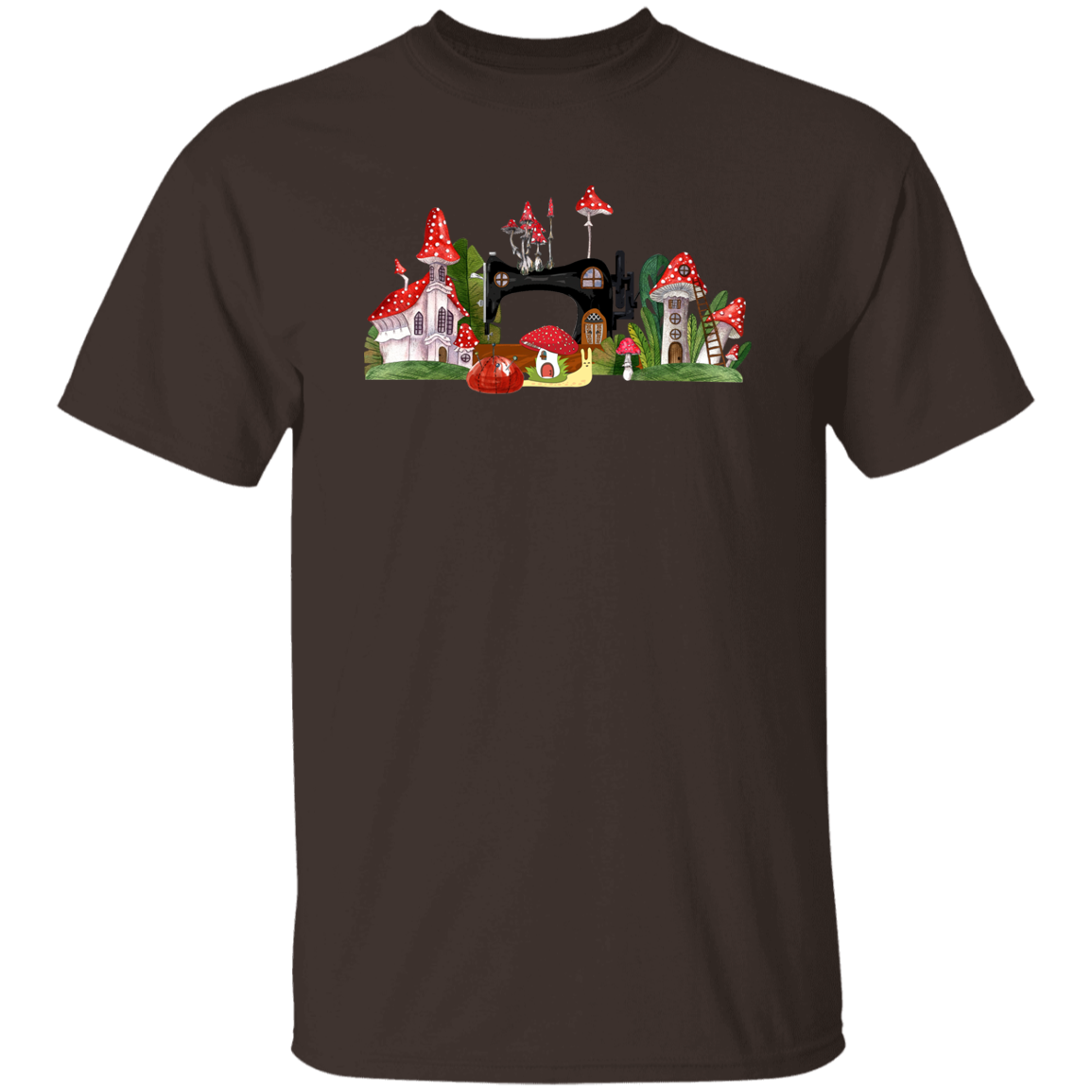 Sewing Machine Mushroom Village T-Shirt