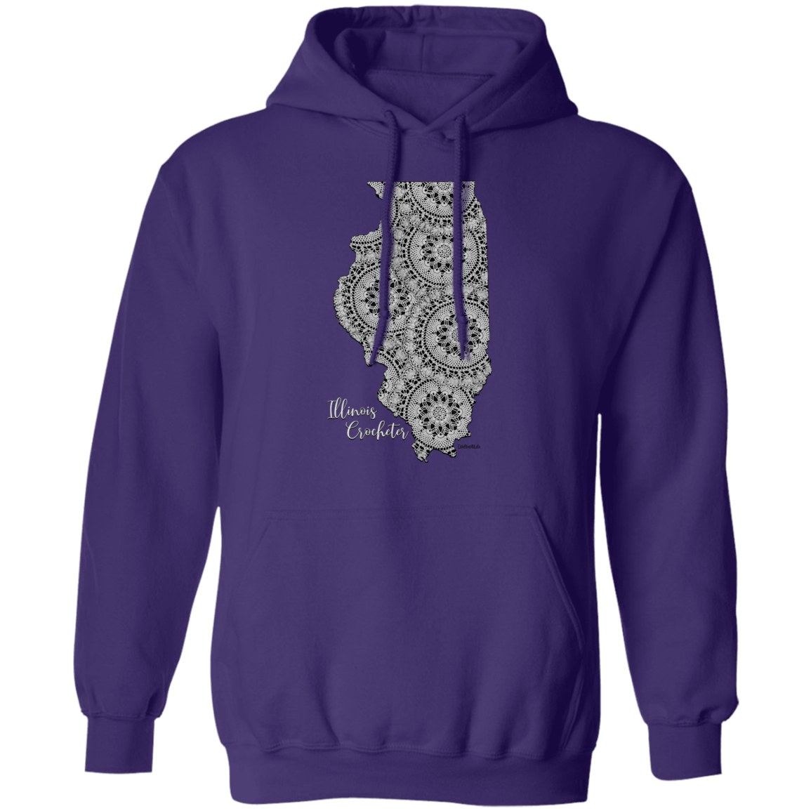 Illinois Crocheter Pullover Hoodie