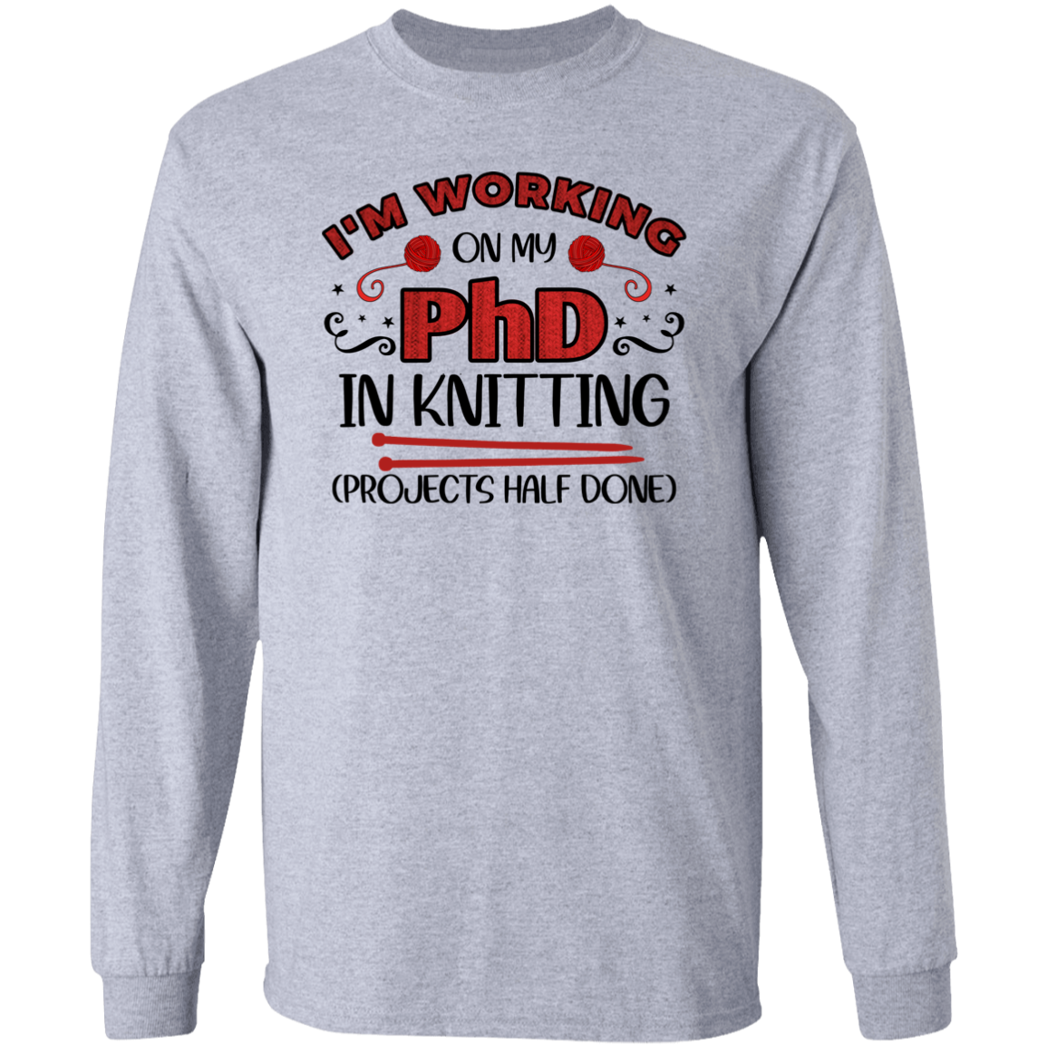 PhD in Knitting LS Ultra Cotton T-Shirt