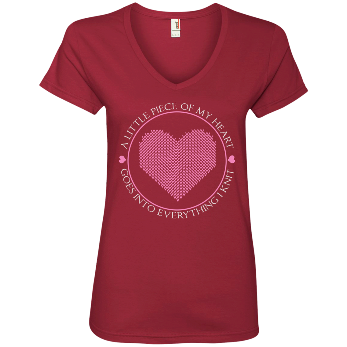 Piece of My Heart (Knit) Ladies V-Neck T-Shirt