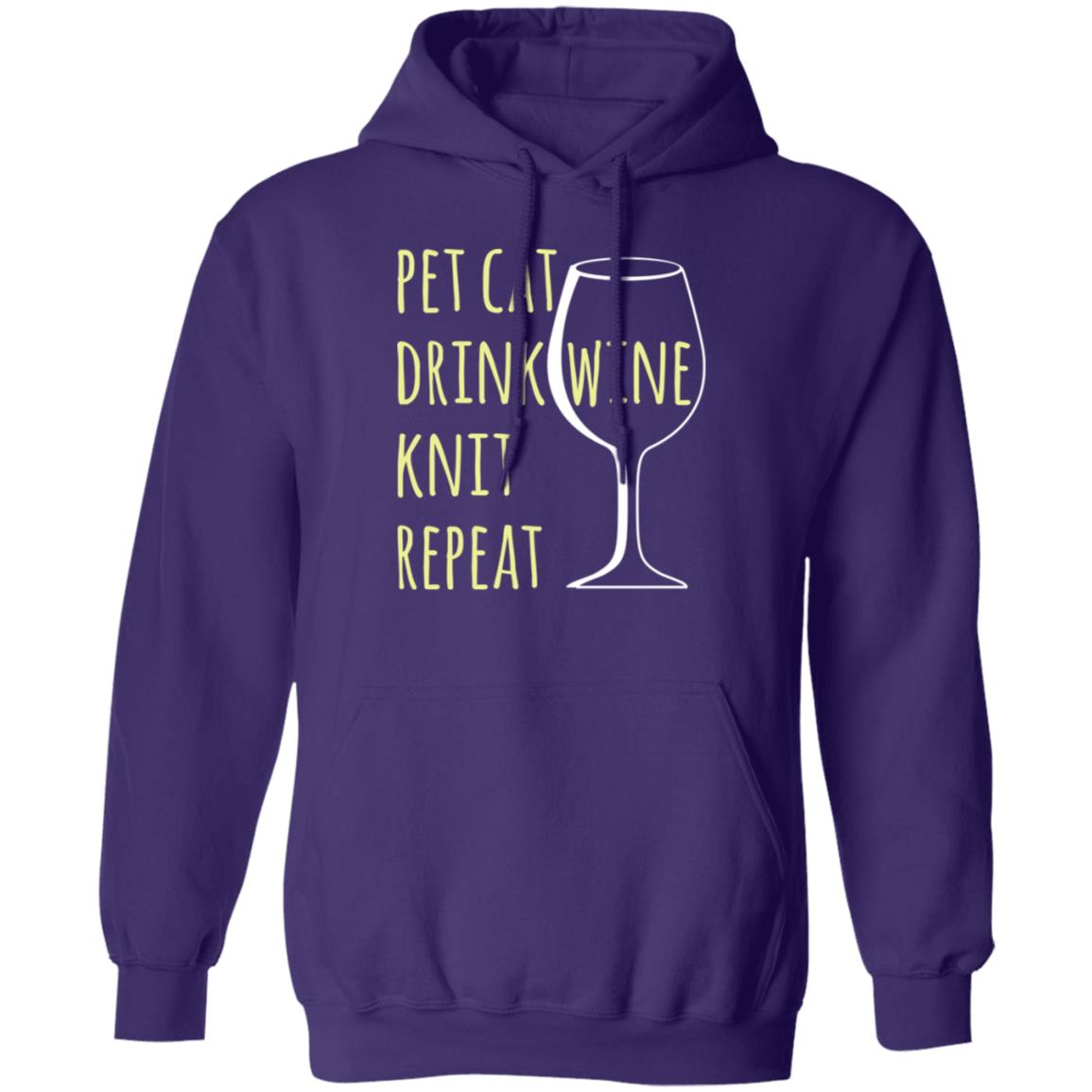 Pet Cat-Drink Wine-Knit Hoodie