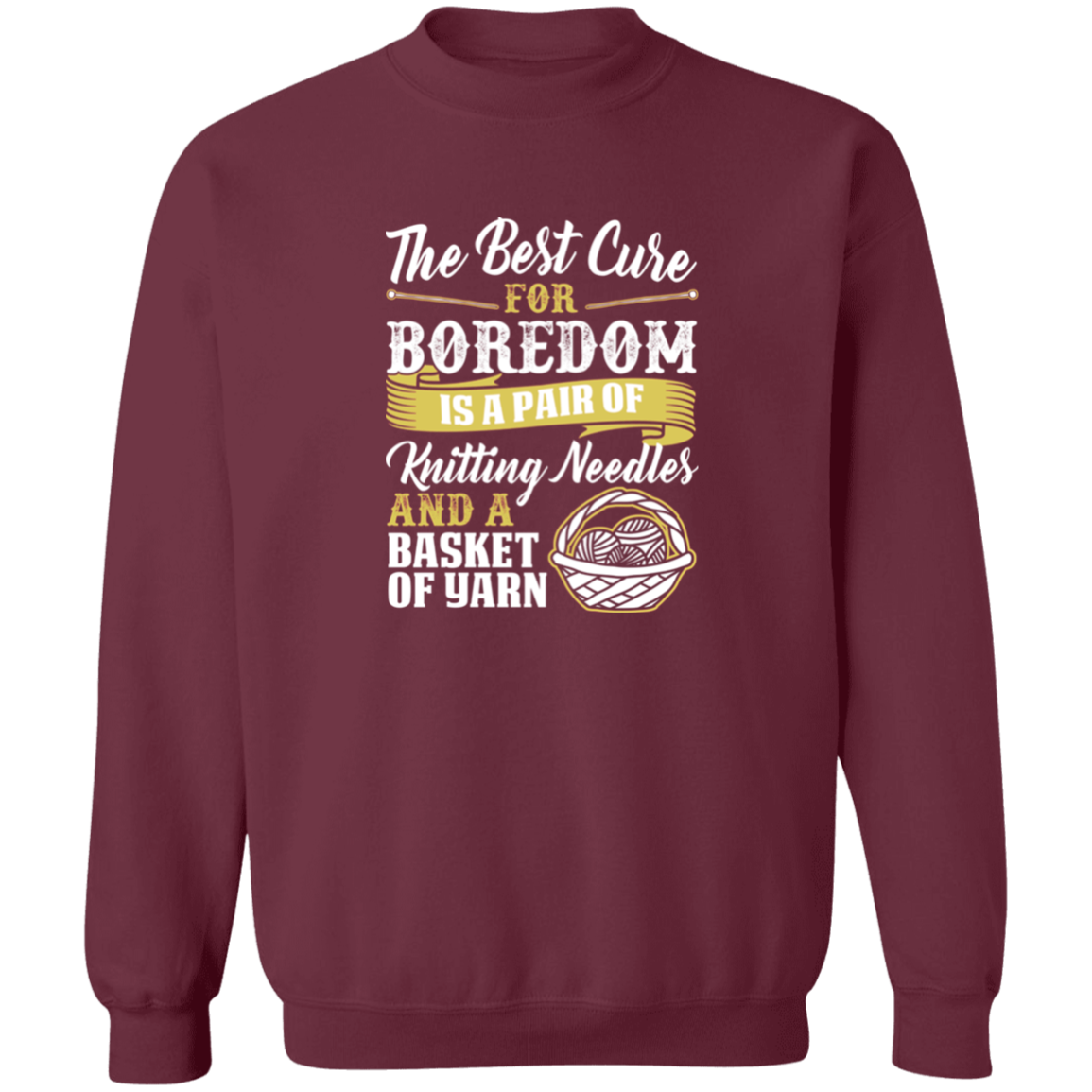 Cure For Boredom - Knitting - gold Sweatshirt