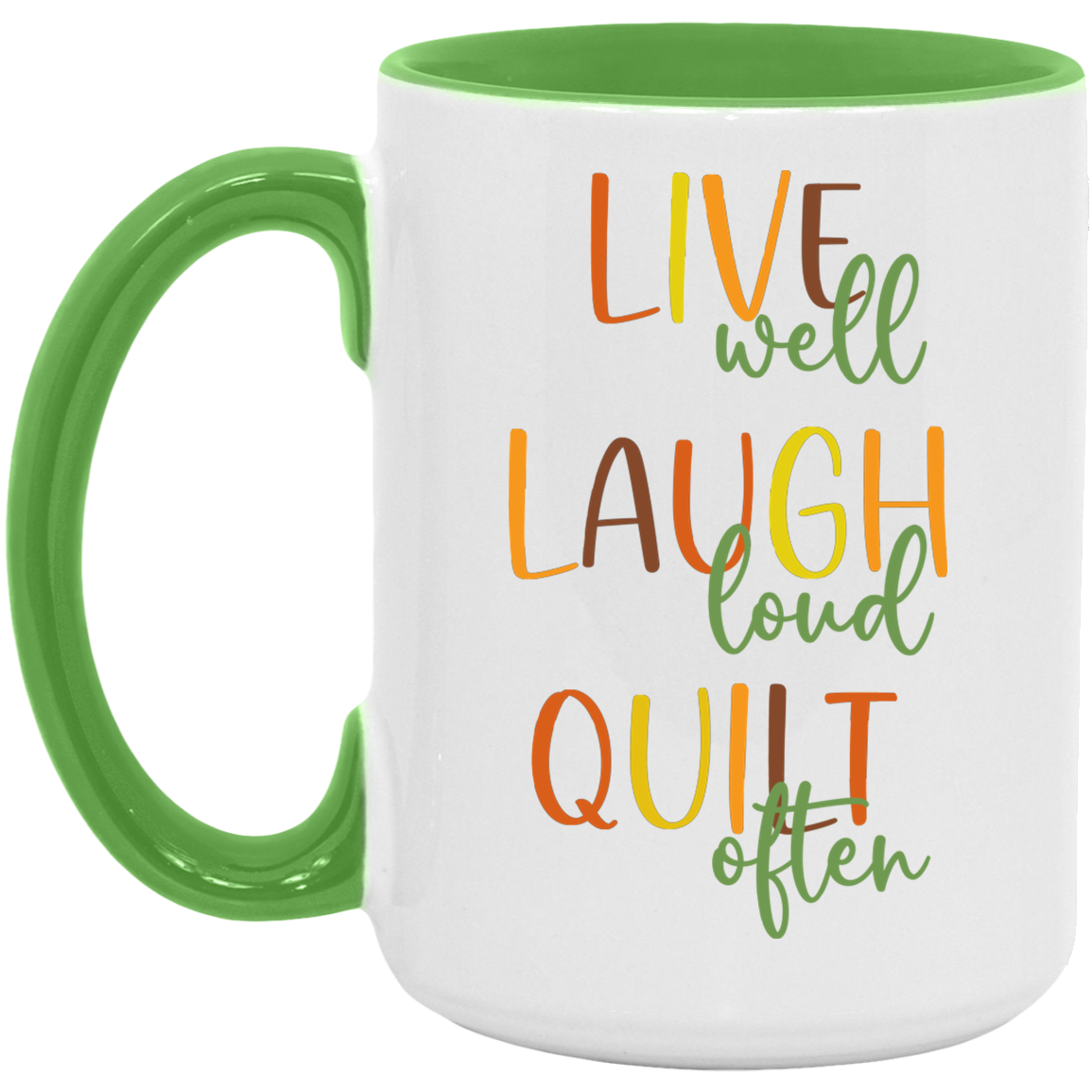 Live Well Quilt Often Mugs