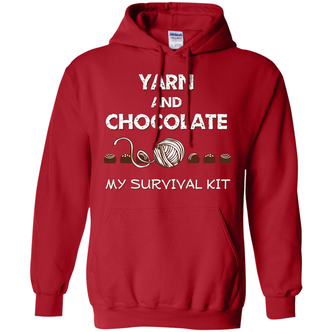 Yarn and Chocolate Pullover Hoodie