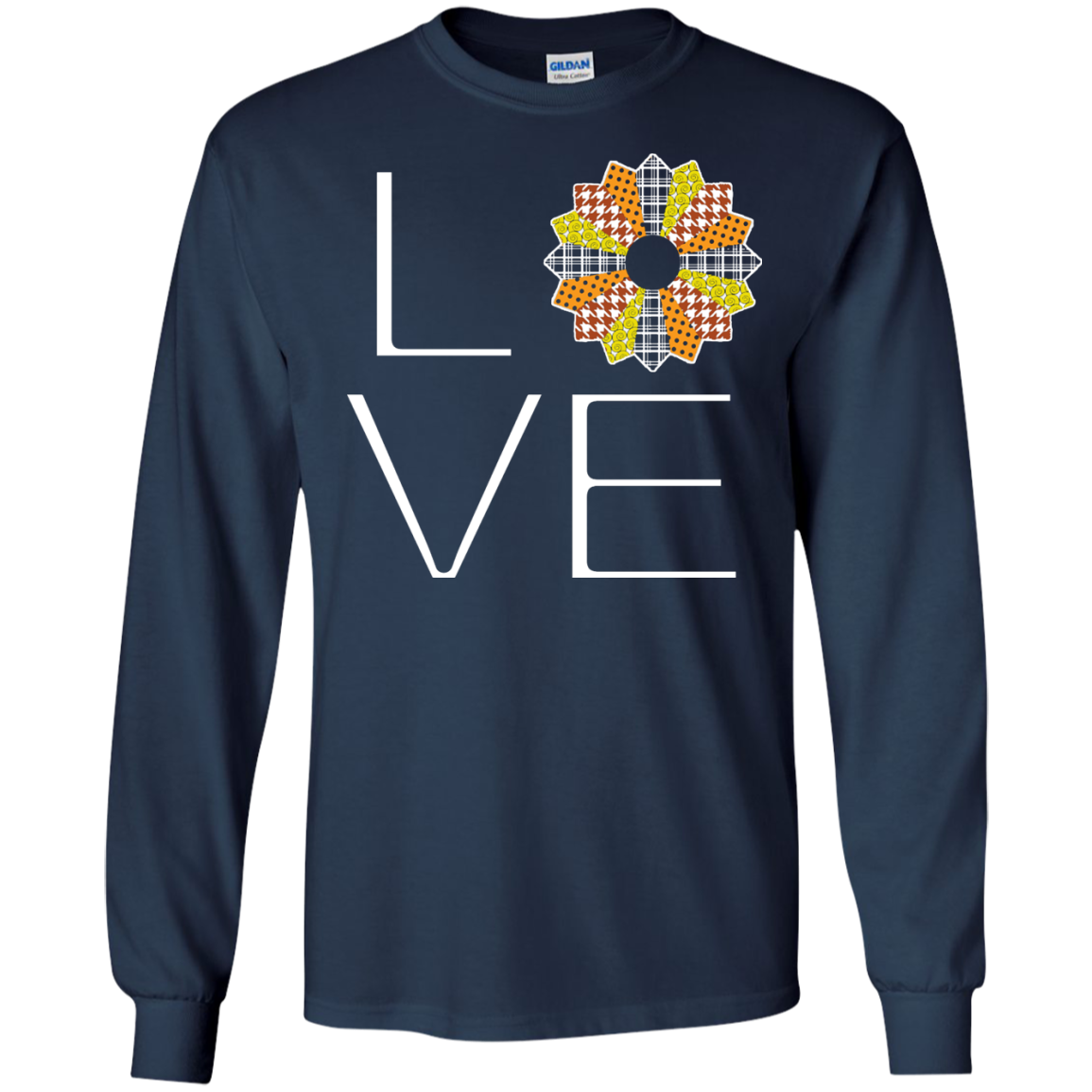 LOVE Quilting (Fall Colors) Long Sleeve Ultra Cotton T-Shirt - Crafter4Life - 10